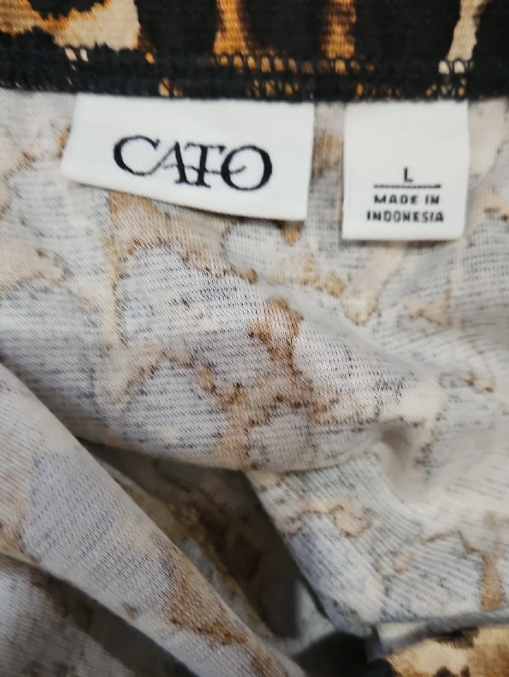 Cato Leopard Print Knee Length Spandex Blend Pencil Skirt Sz Lg